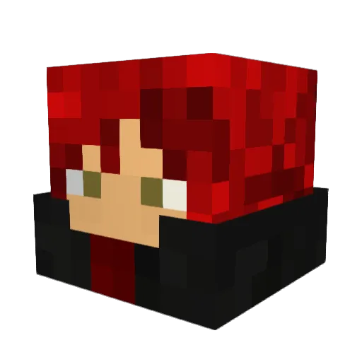 Flauschigus Minecraft avatar head, 3D render