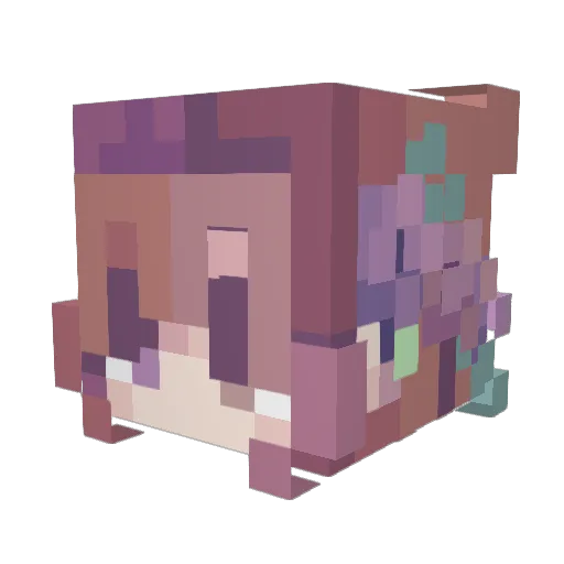 Flauschix3 Minecraft avatar head, 3D render