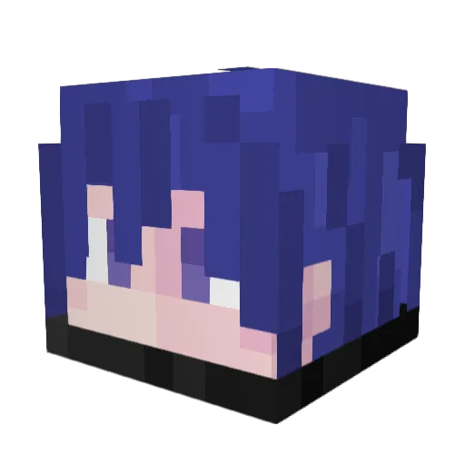 FlaviBr Minecraft avatar head, 3D render