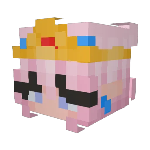 FlaviaDiamante Minecraft avatar head, 3D render