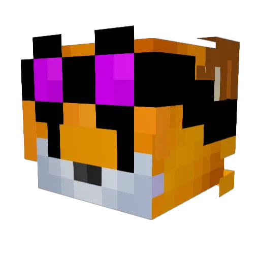 FlavimPNG Minecraft avatar head, 3D render