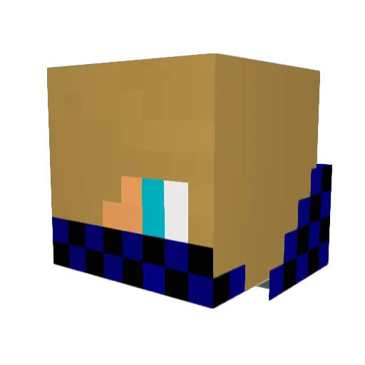 FlavioFH Minecraft avatar head, 3D render