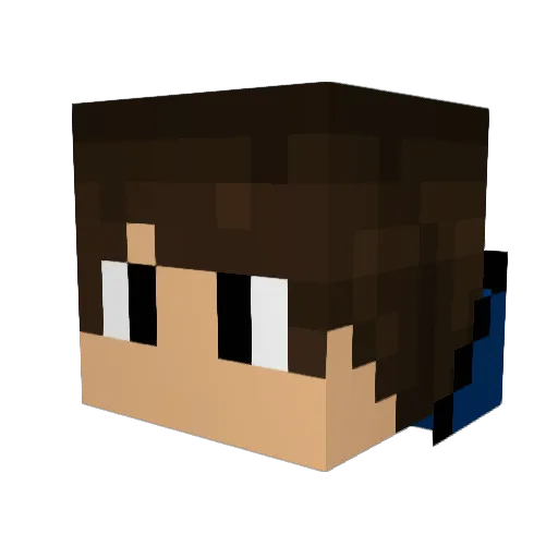 Flaviolk Minecraft avatar head, 3D render