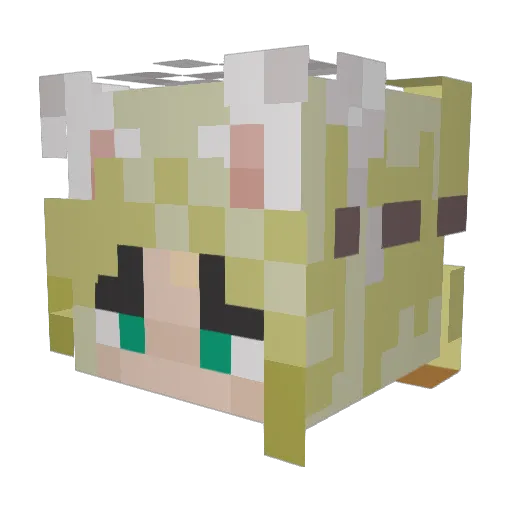 Flavius13 Minecraft avatar head, 3D render