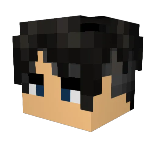 Flavius___ Minecraft avatar head, 3D render