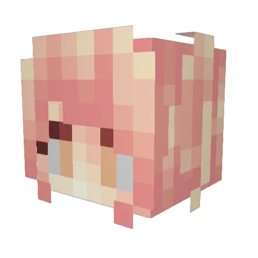 FlavorJ Minecraft avatar head, 3D render