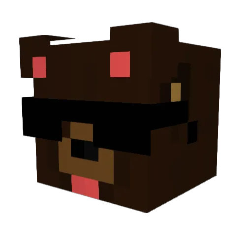 FlavoryClient Minecraft avatar head, 3D render