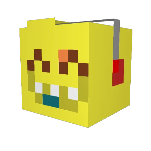 Flavross Minecraft avatar head, 3D render