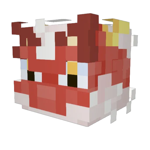 Flavyy Minecraft avatar head, 3D render