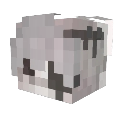 FlawPart Minecraft avatar head, 3D render