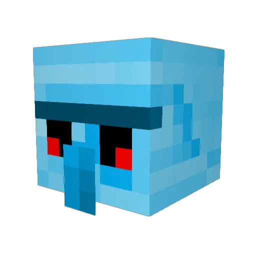 FlawedXP Minecraft avatar head, 3D render