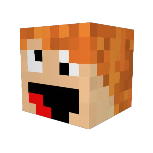 FlawlessBiscuit Minecraft avatar head, 3D render