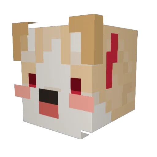FlawlessLoops Minecraft avatar head, 3D render