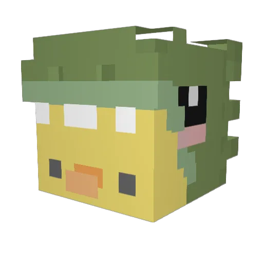 Flawlesscry Minecraft avatar head, 3D render