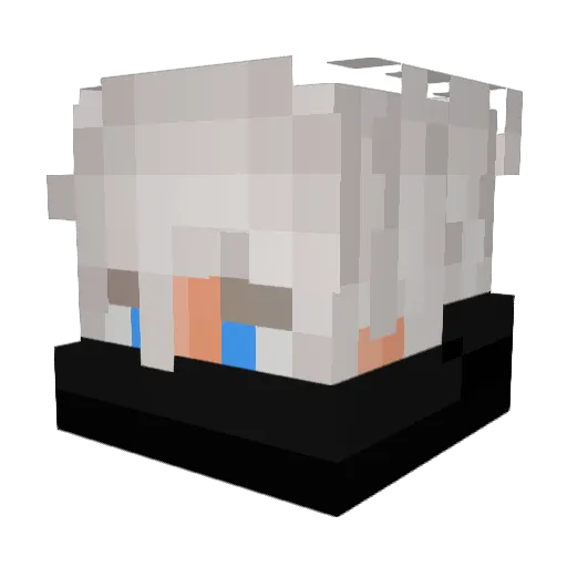 Flawpzy Minecraft avatar head, 3D render