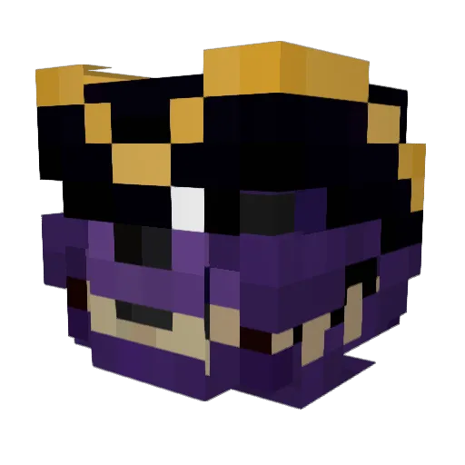 Flawwfle Minecraft avatar head, 3D render