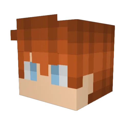 FlaxAngel Minecraft avatar head, 3D render