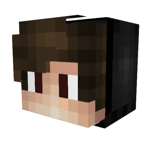 Flaxman Minecraft avatar head, 3D render