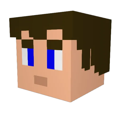 FlayvaFritz Minecraft avatar head, 3D render