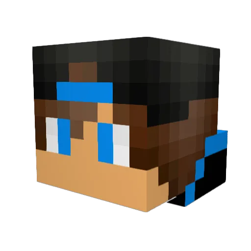 FlazeX Minecraft avatar head, 3D render