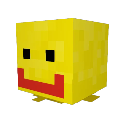 Fleabag80 Minecraft avatar head, 3D render
