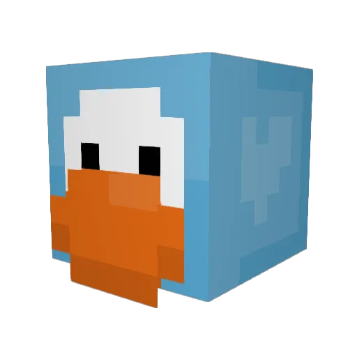 Fleatsia Minecraft avatar head, 3D render