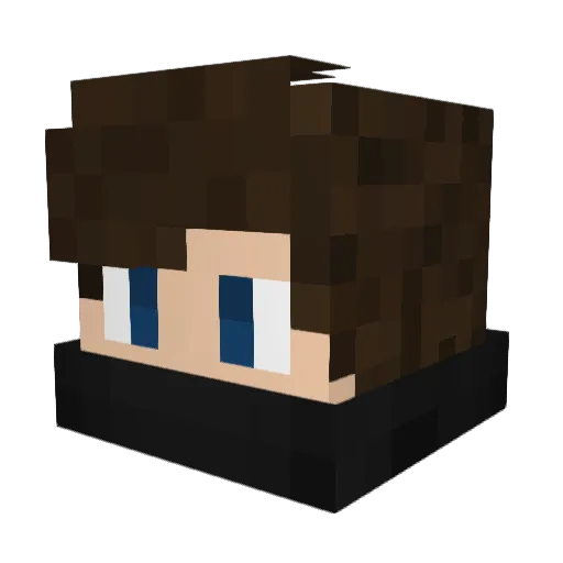 FlechaRoja23ty Minecraft avatar head, 3D render