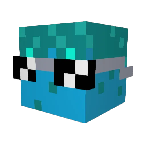 FleckForcer Minecraft avatar head, 3D render