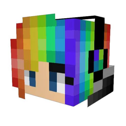 Fledermaus10 Minecraft avatar head, 3D render