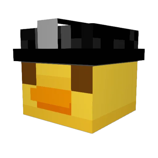 Fleeep Minecraft avatar head, 3D render