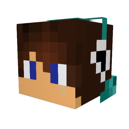 FleetQ Minecraft avatar head, 3D render