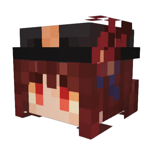 Fleetish Minecraft avatar head, 3D render