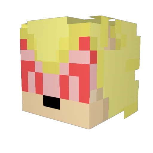 FleetwaySonic Minecraft avatar head, 3D render