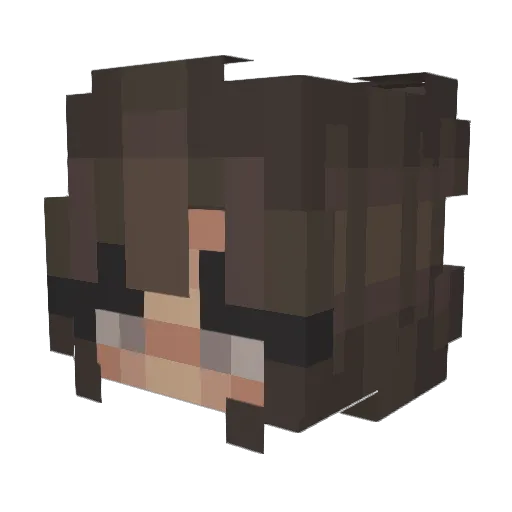 Flegie Minecraft avatar head, 3D render