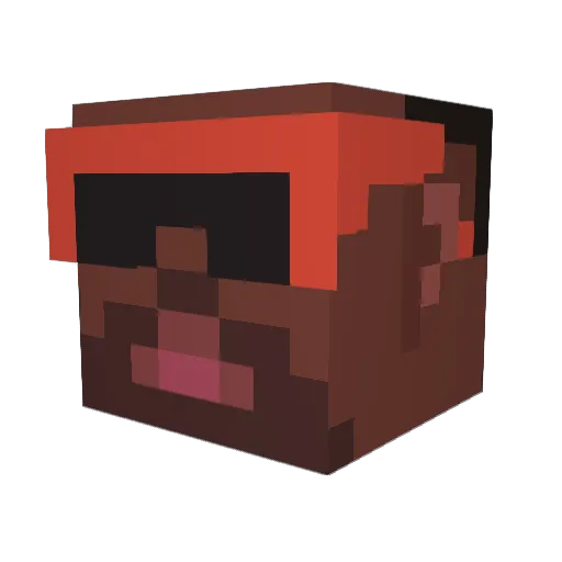 Fleig Minecraft avatar head, 3D render