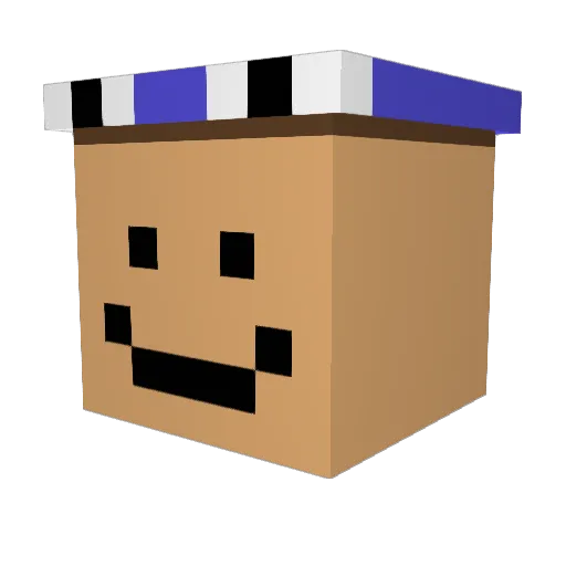 Fleime Minecraft avatar head, 3D render