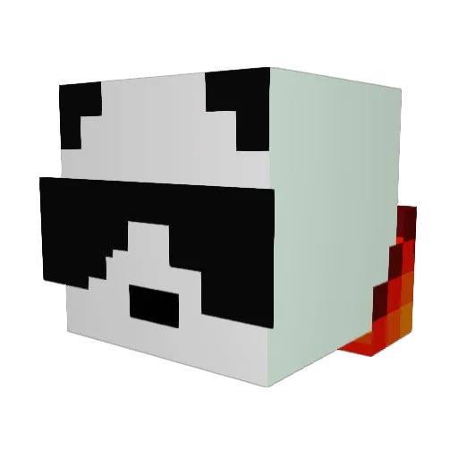 Fleimijs Minecraft avatar head, 3D render