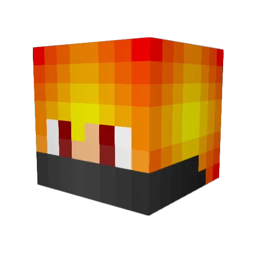 FleischEsser69 Minecraft avatar head, 3D render