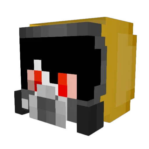 FleiseTV Minecraft avatar head, 3D render