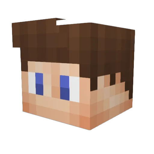 Flemmo4K Minecraft avatar head, 3D render
