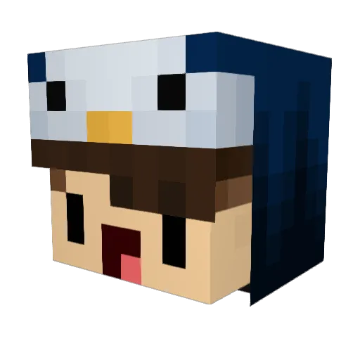 Flenmat Minecraft avatar head, 3D render