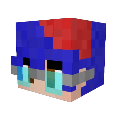 FlentRed_47 Minecraft avatar head, 3D render