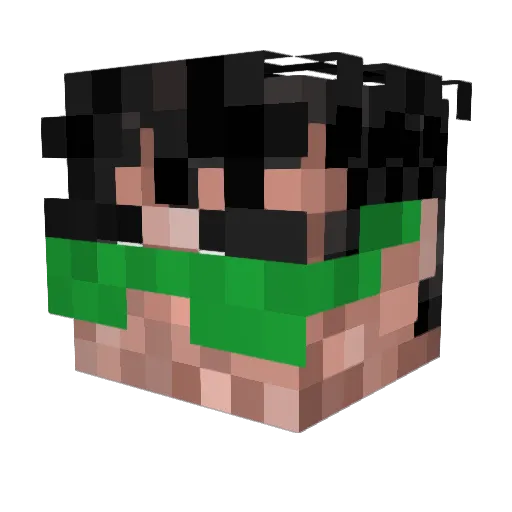 Flergunner Minecraft avatar head, 3D render