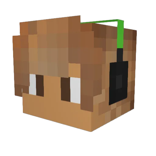 Fleroxy Minecraft avatar head, 3D render