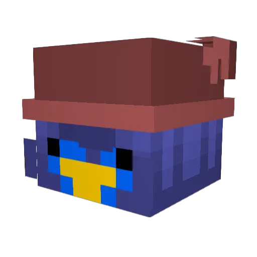 Flerronix Minecraft avatar head, 3D render