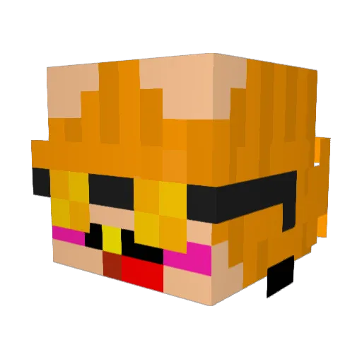Flesch_06 Minecraft avatar head, 3D render