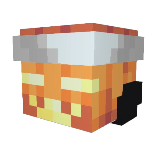 Flesder_ Minecraft avatar head, 3D render