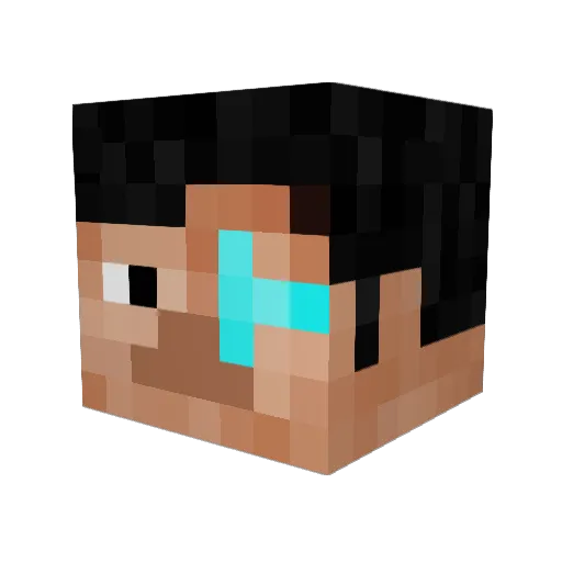 FleshBones12 Minecraft avatar head, 3D render