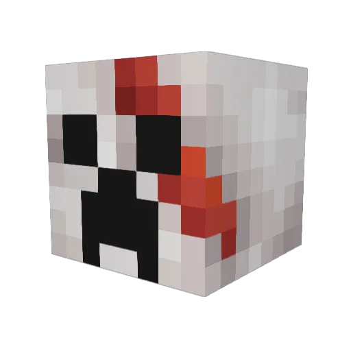 FleshMiX Minecraft avatar head, 3D render