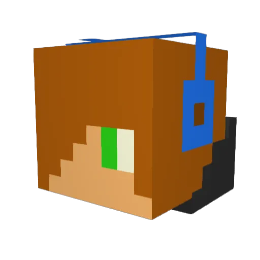 Fleshkin40 Minecraft avatar head, 3D render